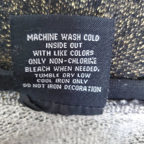 L.O.L. Vintage Metallic Gold Owl Sweatshirt Size M animal print - Picture 5 of 6